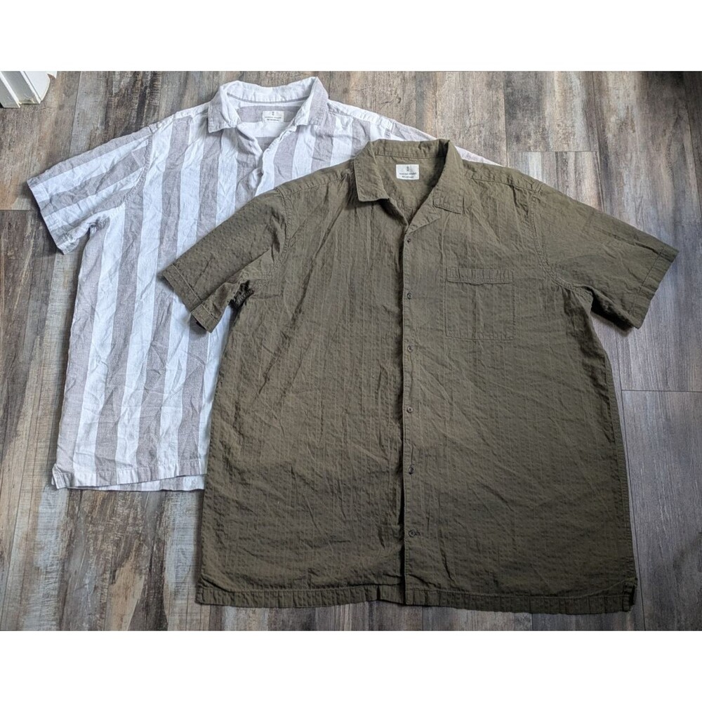 Lot of 2 Mutual Weave Short Sleeve Button Down Utility Shirt Men's Tall 2XLT